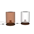Modern Stylish Candle Lamp With Transparent Glass Shade And Copper Base