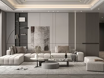 modern living room 3d model