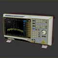 Digital Spectrum Analyzer With Digital Display Showing Waveform Patterns And Control Panel Buttons And Knobs