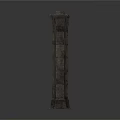 Decorative Classical Stone Columns With Different Ornate Carved Designs And Textures 3d model