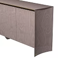 Modern Wooden Sideboard With Metal Frame And Elegant Wood Grain Design