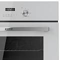White Electric Oven For Modern Kitchen With Digital Display And Glass Door
