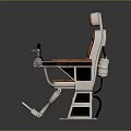 Orange Medical Examination Chair With Metal Frame And Comfortable Seat