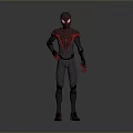 Spider Man 3D Model With Detailed Red And Blue Costume Design And Masked Head
