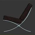 Single Sofa With Burgundy Tufted Design And Modern Metal Frame Style
