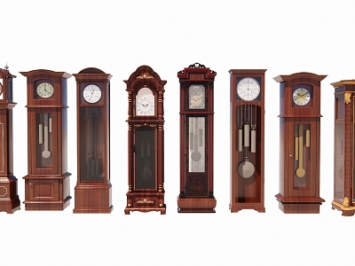 European Classical Floor Clock Vertical Pendulum Clock 3d model