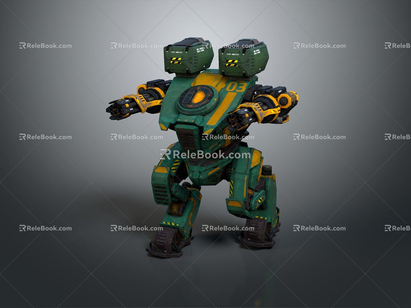 Mecha Warrior Mecha Soldier Machine Armor Mechanical Armor 3d model