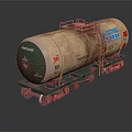 Railway Tank Car With NEZOR Brand Green Brown Body Ladder Platform And 101 Identification Number