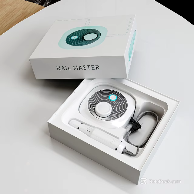 Nail Master Professional Manicure Tool Kit With Lamp And Accessories 3d model