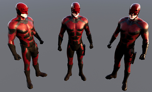 Modern game character game character super dareman 3d model