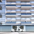 Modern High Rise Residential Buildings Exterior View With Glass Facade And Balcony Design