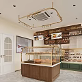 Chic Pastry Shop Storefront With Outdoor Seating And Dessert 3d model