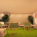 Modern Milk Tea Shop Interior Design With Chairs Tables And Decor