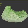 Detailed Mountainous Terrain Model With Green Vegetation Rocky Texture And Realistic Landscape
