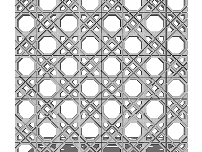 Contemporary Building Facade Design With Geometric Perforated Grid And Hexagonal Openings 3d model