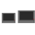 Two Modern Televisions With Sleek Black Screens And Gray Borders Design 3d model