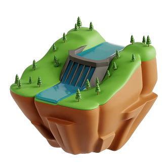 Island Cartoon Island 3d model