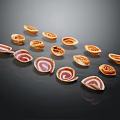 Modern Snack Cat Ear Cake Cat Ear Cookies 3d model
