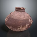 Traditional Handcrafted Earthenware Vase Sculpture With Intricate Carved Patterns And Decorative Designs