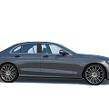 Sleek Mercedes Benz Gray Sedan Modern Exterior With Chrome Grille And Alloy Wheels