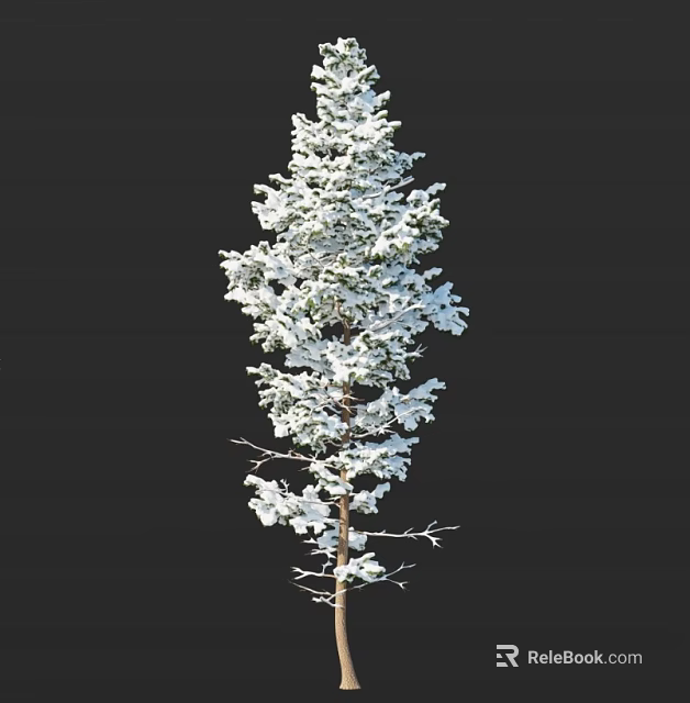 Snow Covered Arbor With White Snow Accumulated On Its Branches In Winter 3d model 