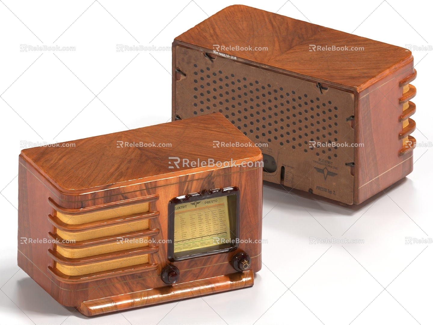 retro radio retro recorder radio player tape recorder 3d model