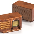 retro radio retro recorder radio player tape recorder 3d model