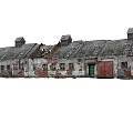 Old Industrial Factory Complex Featuring Connected Buildings Damaged Roofs And Weathered Brick Walls