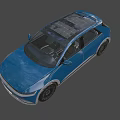 Hyundai Modern Blue SUV with Black Roof UK Plate and Stylish Black Wheels