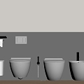 Modern Toilet Smart Toilet 3d model