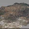 Detailed 3D Terrain Model Showcasing Mountain Ranges Valleys And Topographic Details