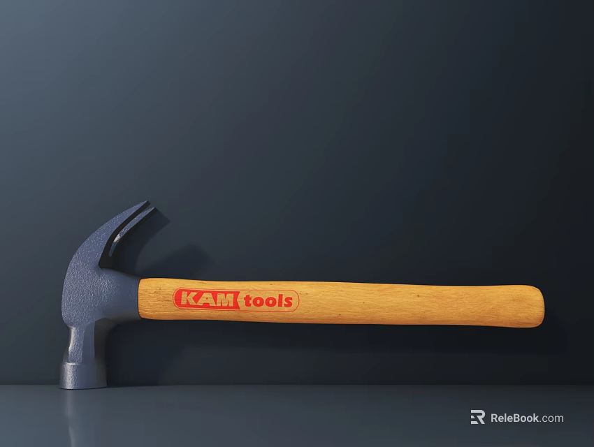 KAI Tools Hardware Hammer with Wooden Handle and Metal Head for Professional Use 3d model 