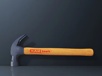 KAI Tools Hardware Hammer with Wooden Handle and Metal Head for Professional Use 3d model