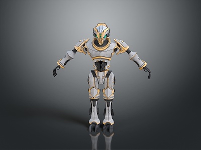 Robot Assistant Small Robot Butler Robot Butler Figure Game Figure 3d model