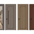 New Chinese style single door 3d model