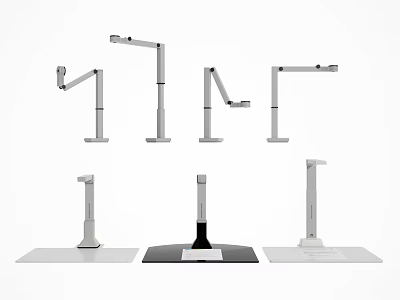 Projection Monitoring Devices With Adjustable Arms Stable Desktop Bases Various Models For Surveillance 3d model
