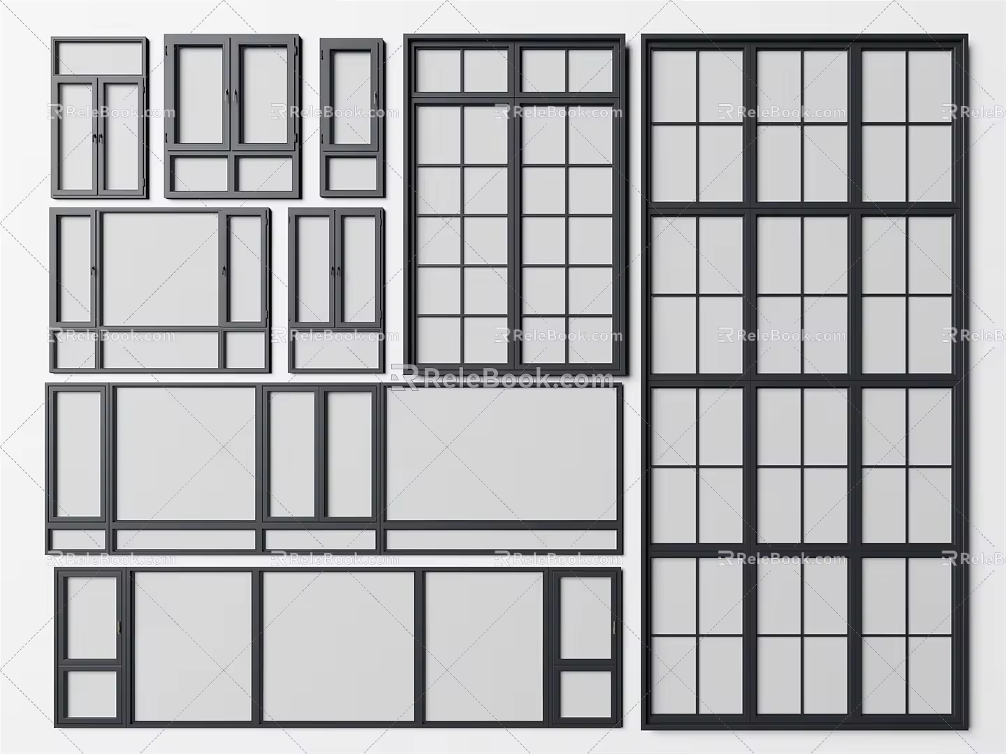 Modern window window combination 3d model