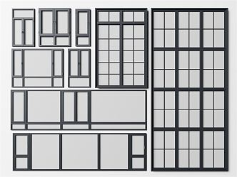 Modern window combination 3d model