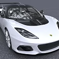 Lotus White Sports Car With Black Roof Sleek Design And Aerodynamic Features