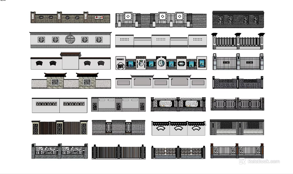 Building Facades Diverse Architectural Design Styles with Various Textures and Patterns 3d model