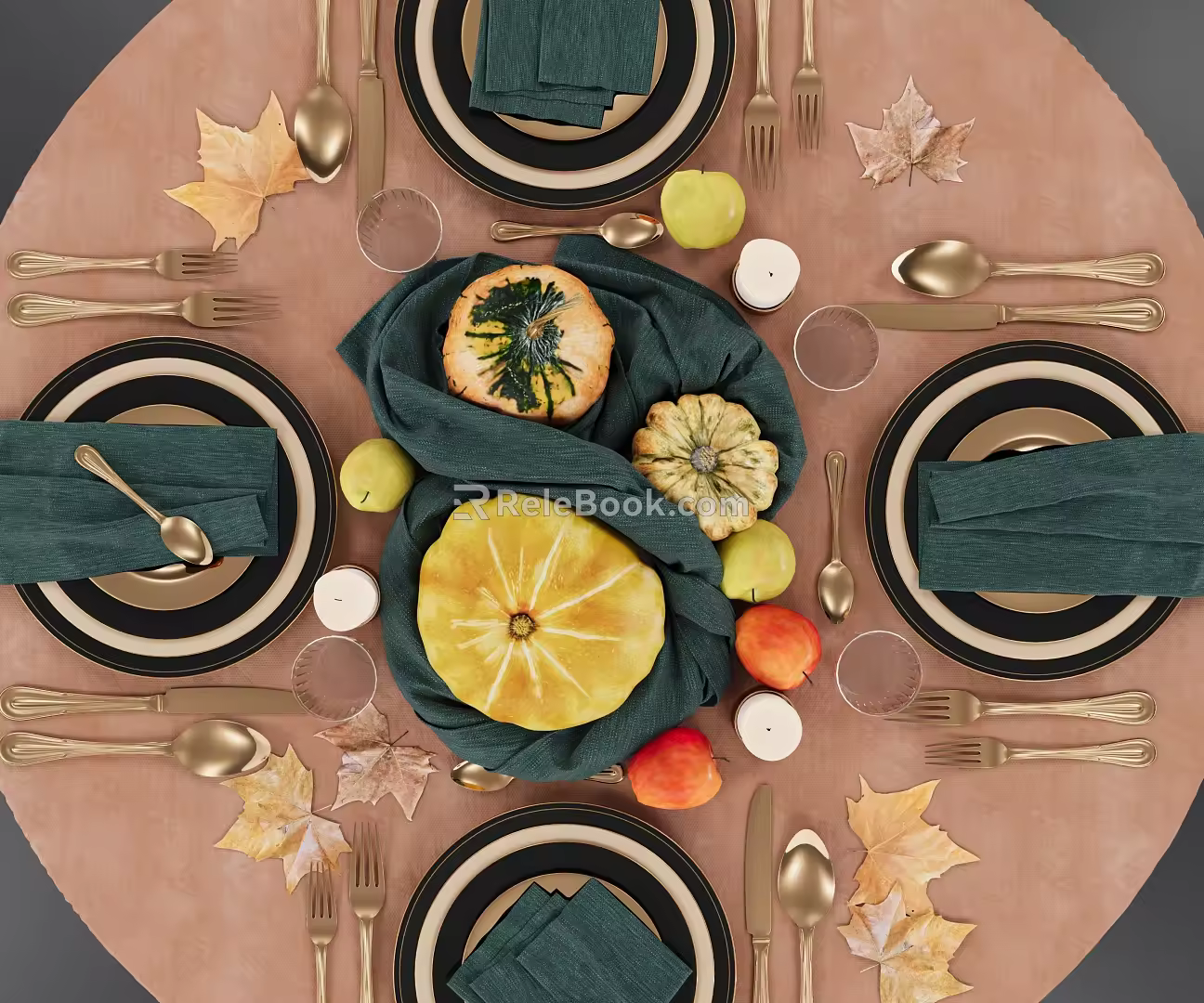 Modern Tableware Combination 3d model