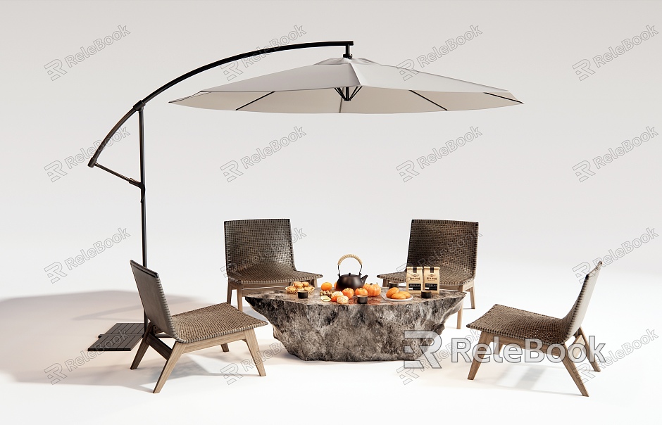 Modern Outdoor Leisure Table and Chair Outdoor Chair Leisure Chair Stove Tea Stone Table model