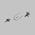 Modern Stealth Fighter Jet 3D Render With Gray Camouflage And Weapon Mounts 3d model