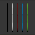 Modern Colorful Hanger With Multicolored Stripes And Shiny Reflective Surface