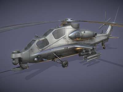 Modern Fighter Helicopter Attack Helicopter Fighter Military Fighter model