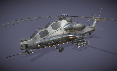 Modern Fighter Helicopter Attack Helicopter Fighter Military Fighter 3d model