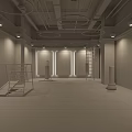 Indoor Fitness Training Studio With Colorful Markers And Gymnastics Equipment