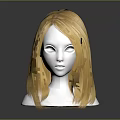 Human Head Mannequin With Long Blonde Hair And Detailed Facial Features