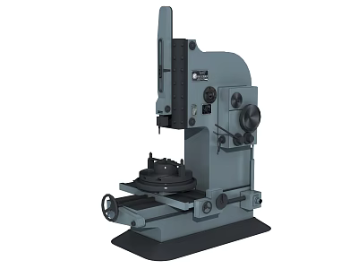 Industrial Vertical Drill Press Machine with Worktable Control Panel and Handwheels 3d model