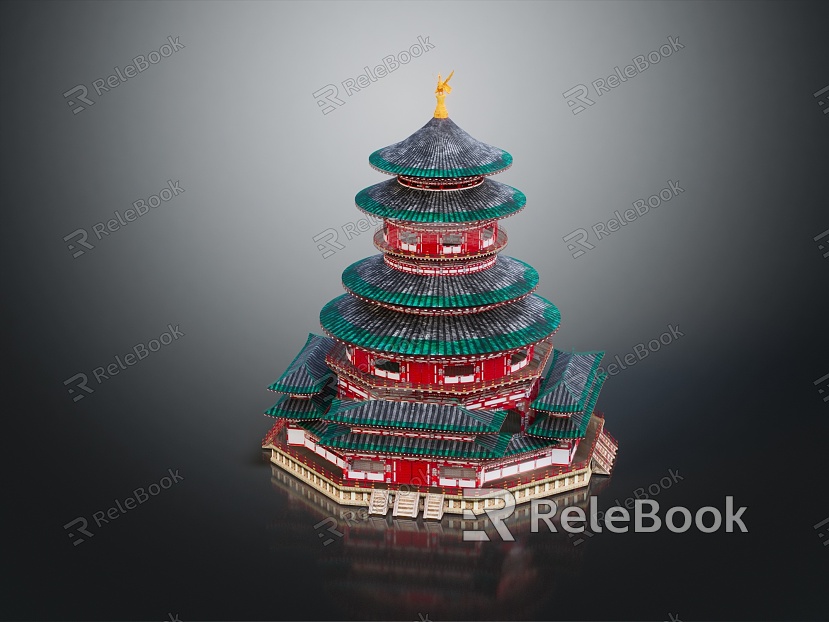 Chinese Temple Temple model